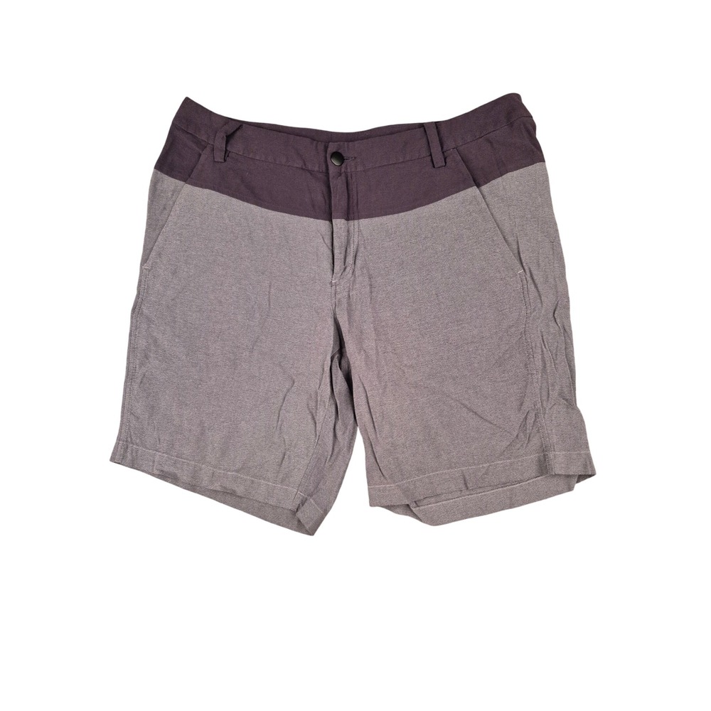 Lululemon Mens Commission Shorts 36 Gray Two Tone Chino Athletic Stretch
